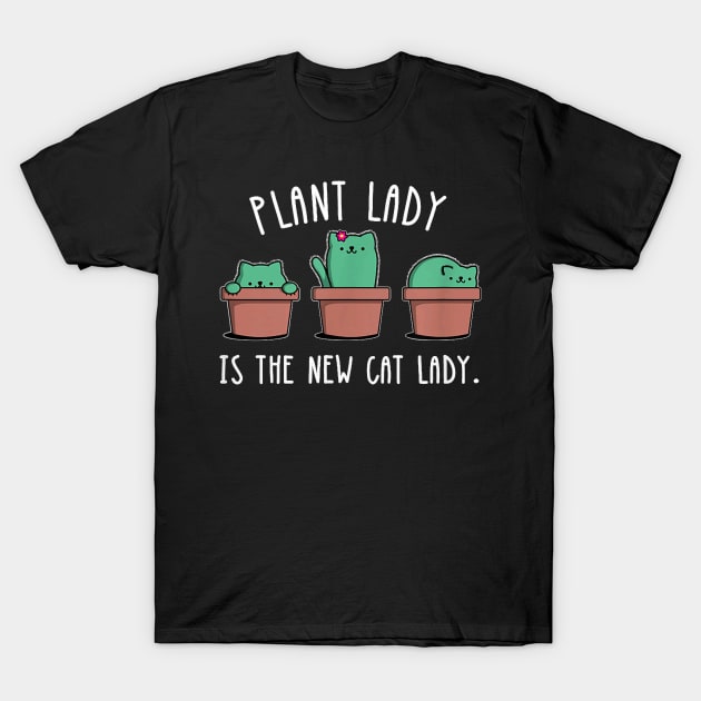 Cactus Garden Funny Plant Cat Lady    Gift T-Shirt by Peter Smith